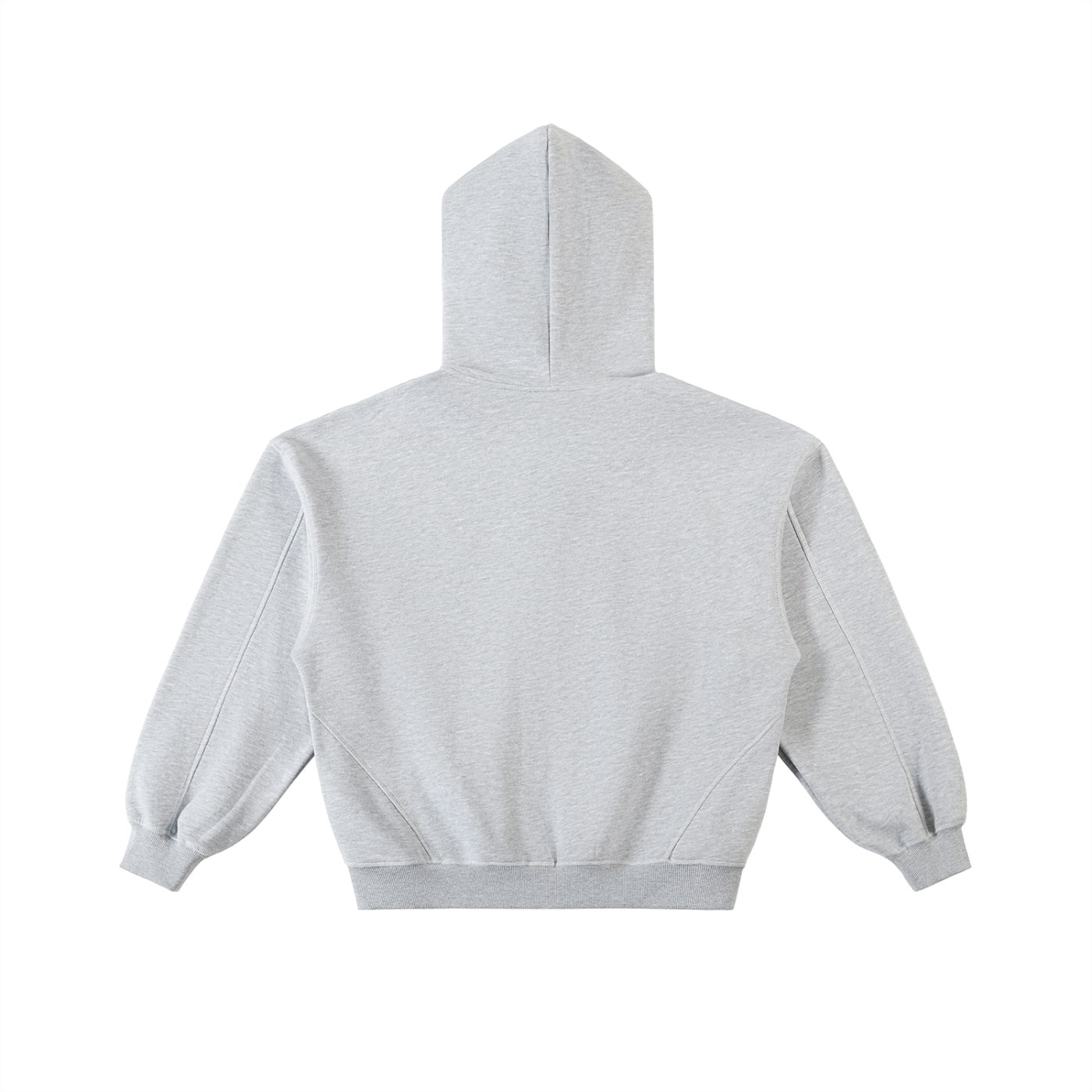 ODMPOD Presence Zip Hoodie shown in black with front zipper, hood, and drawstrings, casual streetwear style.
