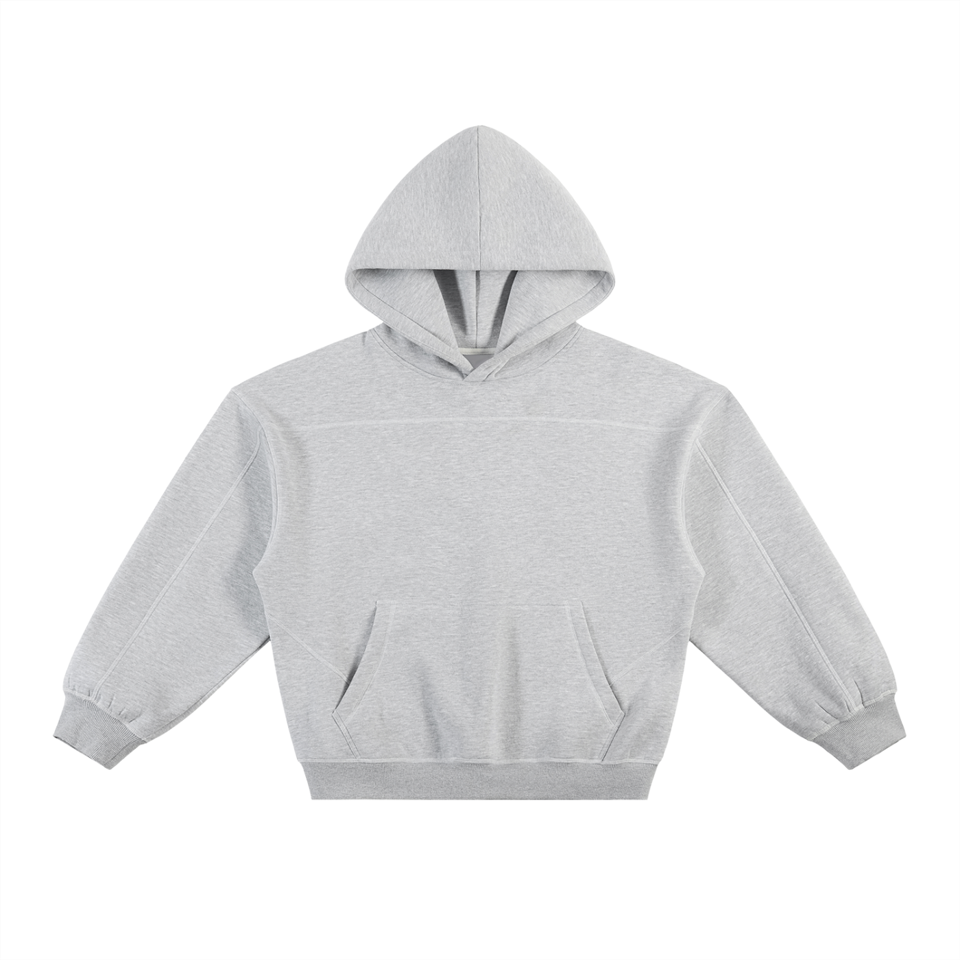 ODMPOD Presence Hoodie displayed on a model, featuring a comfortable fit and stylish design in a casual urban setting.
