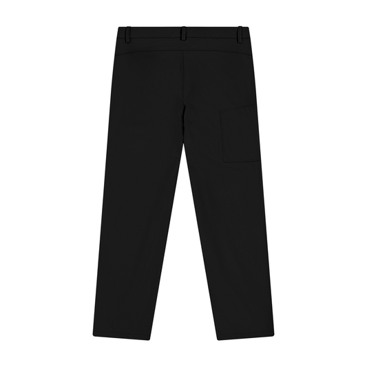 ODMPOD Avenue tapered pants in neutral fabric, featuring a relaxed fit and tapered leg design, shown on a model.