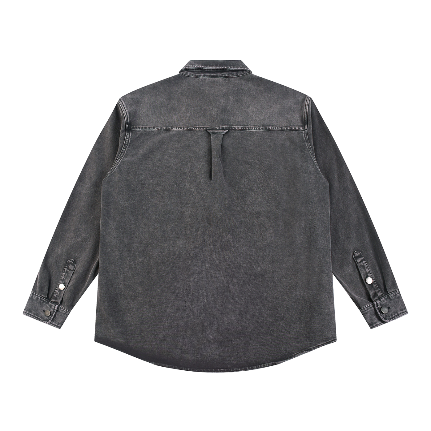 ODMPOD Outline Overshirt in neutral fabric, featuring a relaxed fit, collar, and button front for versatile casual style.