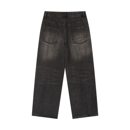 ODMPOD Phantom Denim Jeans showing classic blue denim fabric with stitching and five-pocket design.