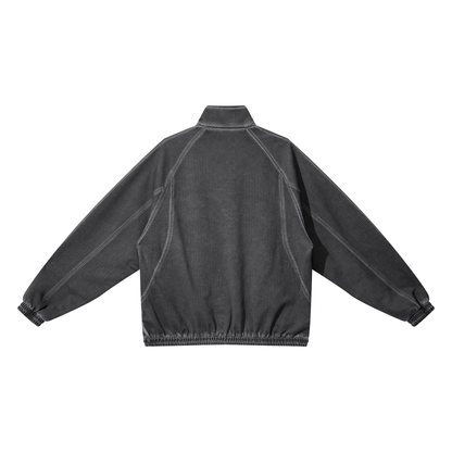 ODMPOD Eclipse Jacket shown in image, featuring sleek black design and lightweight fabric for stylish outdoor wear.