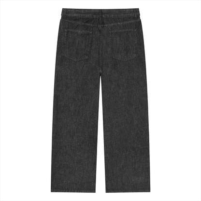 ODMPOD Outbound Denim Jeans showing classic blue denim fabric with a relaxed fit and five-pocket design on a plain background