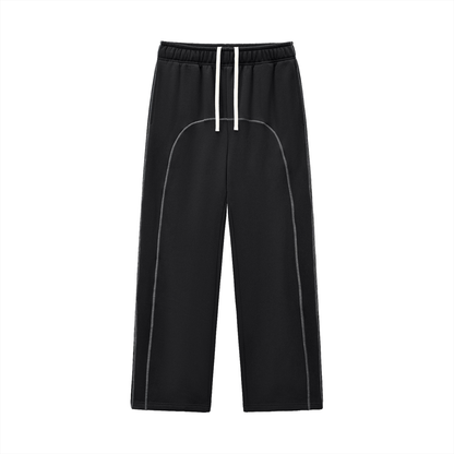 ODMPOD Presence sweatpants in gray, featuring a relaxed fit and soft fabric, displayed on a hanger.