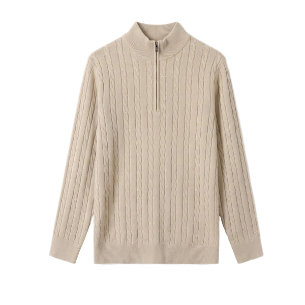 Monaco Quarter Zip — Beige