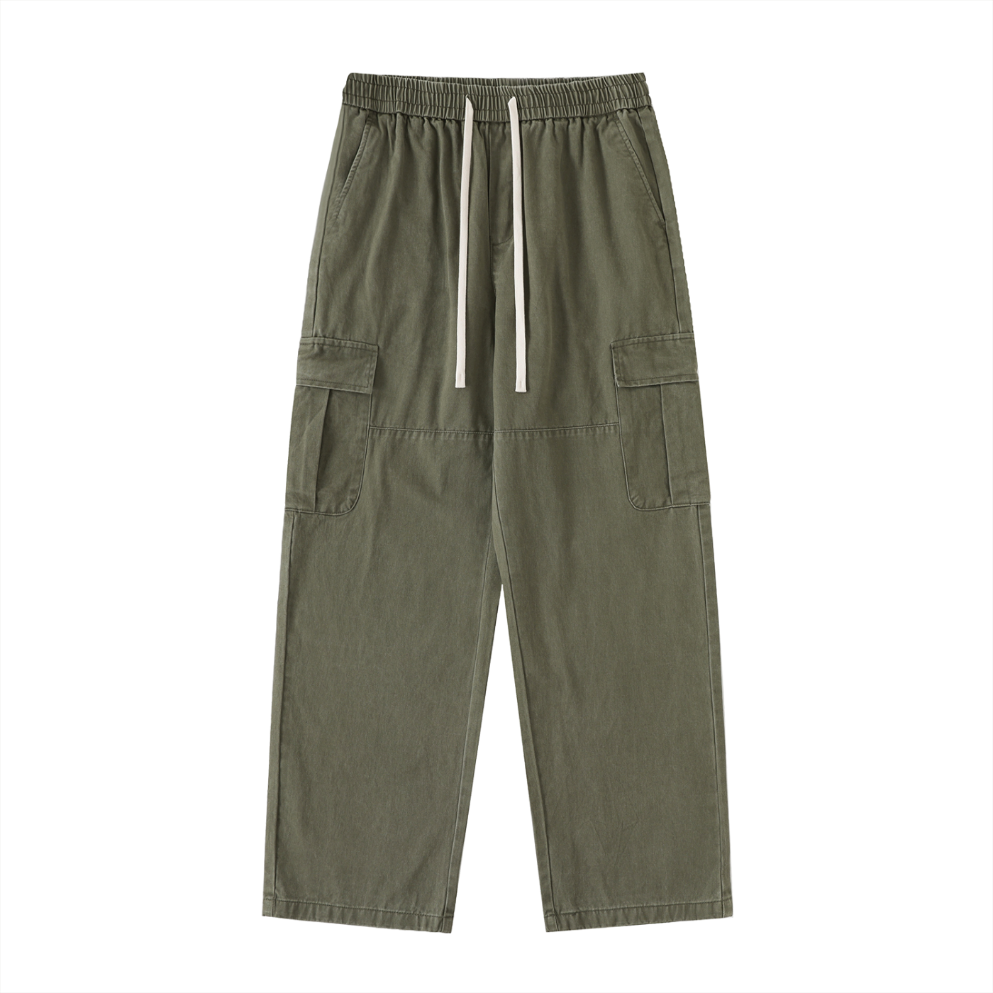 ODMPOD Off Duty Cargo pants featuring multiple pockets and relaxed fit, shown in a neutral color with detailed fabric texture.