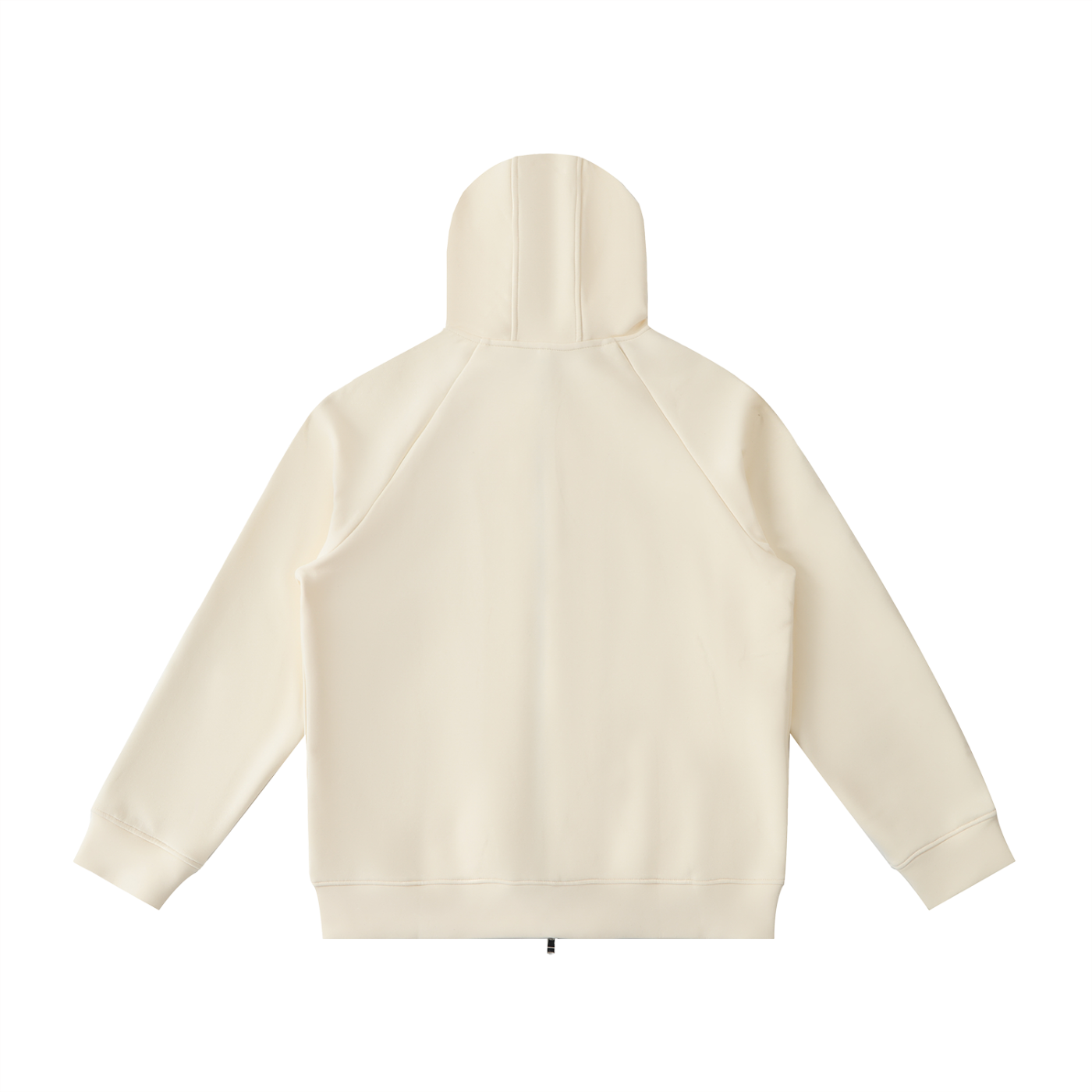 ODMPOD Northline Zip Hoodie with front zipper, drawstring hood, and ribbed cuffs, shown in a casual, comfortable fit.
