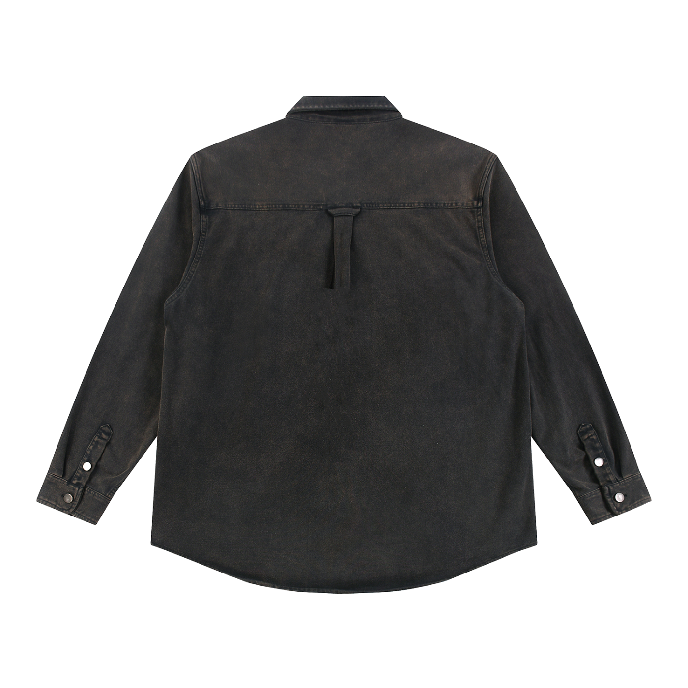 ODMPOD Outline Overshirt in neutral fabric, featuring a relaxed fit and classic collar, suitable for casual layered style.