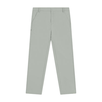 ODMPOD Avenue Tapered Pants in neutral fabric, showcasing a relaxed fit with tapered legs and front pockets.