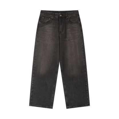 ODMPOD Phantom Denim Jeans featuring classic blue wash, slim fit design, and five-pocket styling.