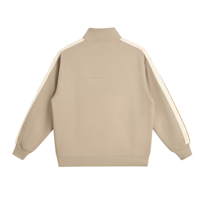 ODMPOD Northline Jacket displayed on a hanger, showcasing the stylish outdoor jacket with a zip front and durable fabric.