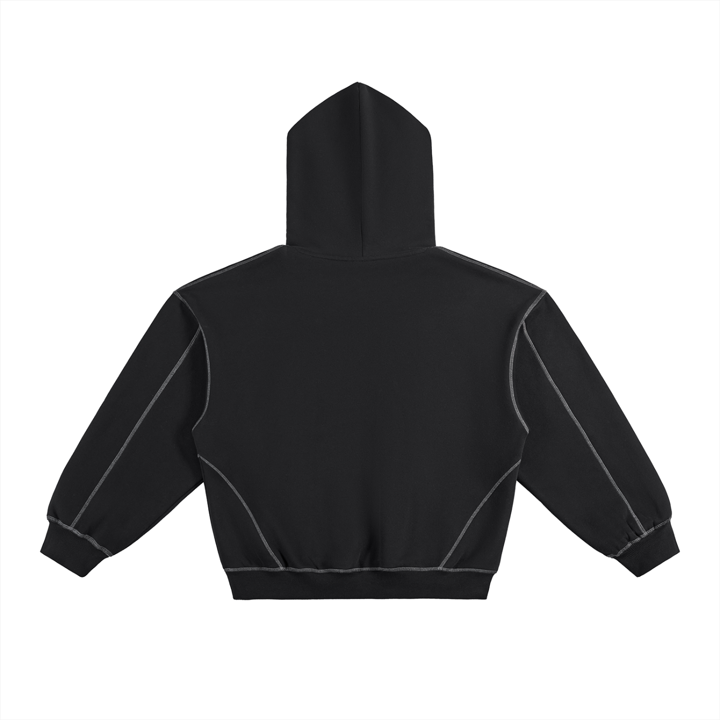 ODMPOD Presence Hoodie in black, featuring a front pocket and hood, casual fit perfect for comfortable everyday wear.
